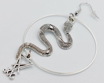 Luciferian Serpent Earrings