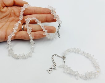 Crystal Quartz Necklace & Bracelet (Crystal Jewelry Set with or without Sigil)