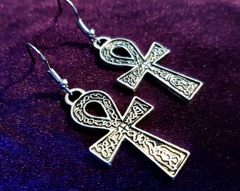 Double sided Ankh Earrings