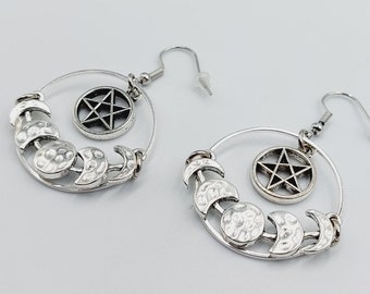 Moonphaze Inverted Pentagram Earrings