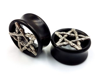 Wooden Pentagram Plugs (Different Sizes)