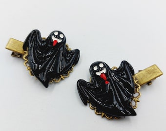 Black Ghost Hairclip (2 Options - Right or Left side)