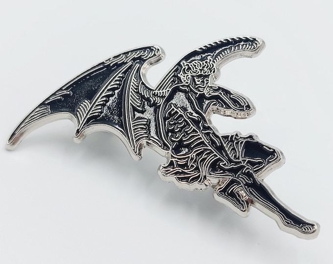 Featured listing image: Lucifer Morningstar Pin (Luciferothica Edition based on illustration of Gustave Dore)