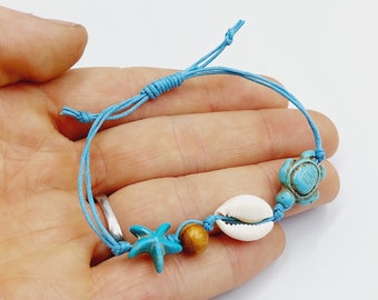 Pachamama Turtle Bracelet with Cowri Shell