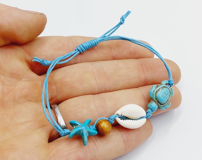 Pachamama Turtle Bracelet with Cowri Shell