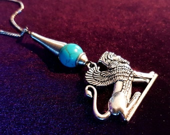 Assyrian Winged Lion (Lamassu) Rear View Mirror Charm (Car Accessory)