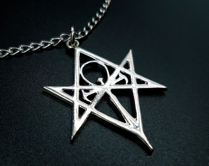 Vampire Ankh Pendant with Hexagram (New Design)