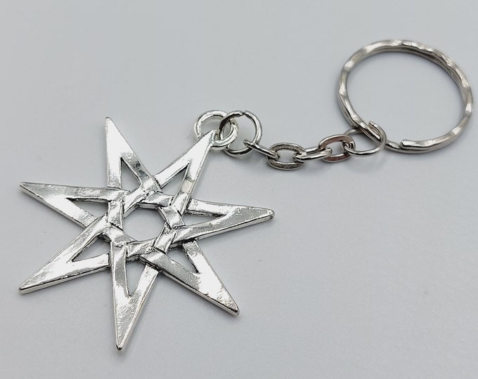 7 Pointed Star Keychain