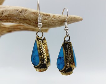 Vintage Turquoise Earrings - Traditional Antique jewelry