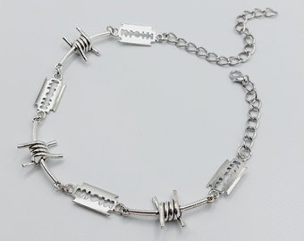 Barbed Wire & Razorblade Choker