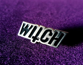 Black Witch Label Pin