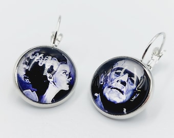 The Bride & Frankenstein Leverback Earrings