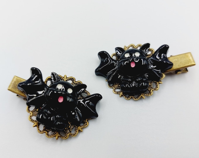 Cute Black Bat Hairclip (2 Options - Right or Left side)
