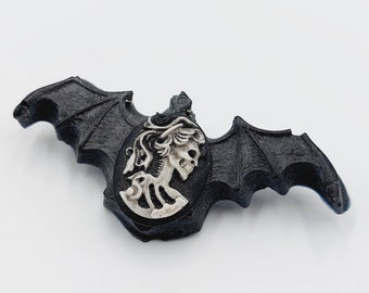Gothic Bat Cameo Pin