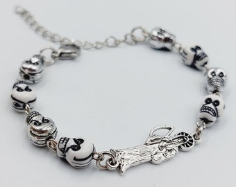 Santa Muerte Skull Bracelet