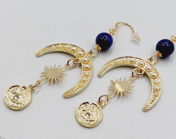 Egyptian Nut & Ra Earrings