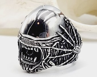 Alien Cenobite Ring (Stainless Steel)