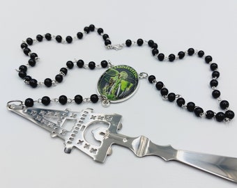 Absinth Spoon Rosary Necklace