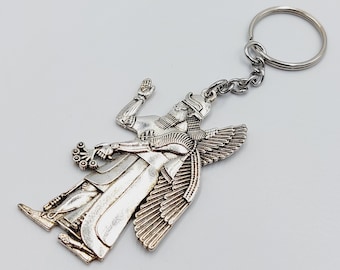 Enki Keychain - Mesopotamian Akkadian Assyrian occult Sumerian mythology necklace occult Anunnaki ancient tablet gift enlil protector charm