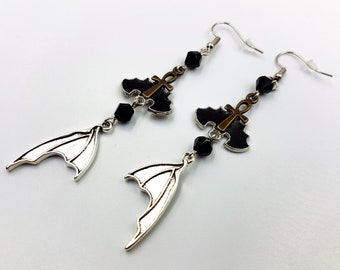 Gothic Bat Wing Earrings