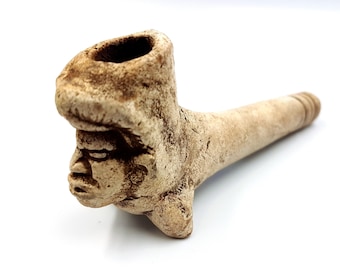 Mayan Clay Pipe & Kinnikinnick Herbs