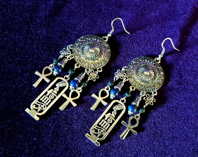 Egyptian Lapis Lazuli Earrings