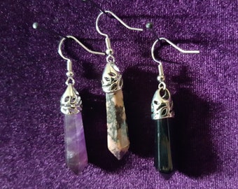 Gemstone Shard Earrings (3 different kinds)