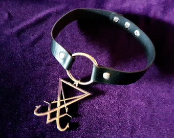 Sigil of Lucifer Ring Choker (New Design)