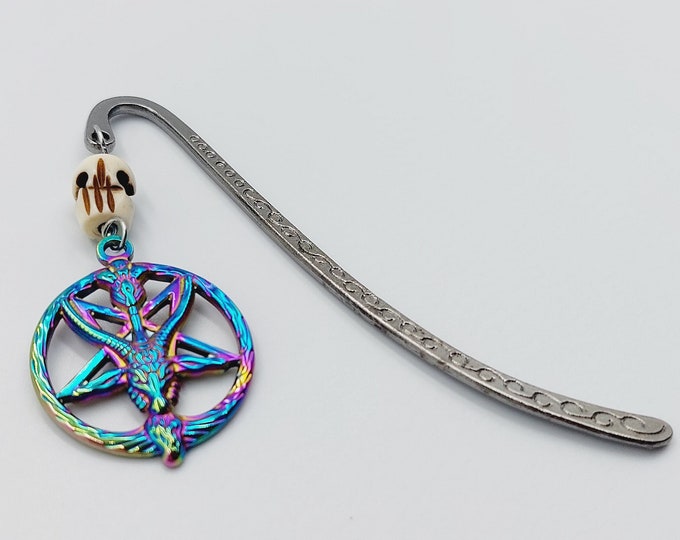 Baphomet Bookmarker with Yak Bone (Rainbow Version)