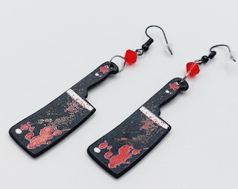 Bloody Cleaver Horror Earrings