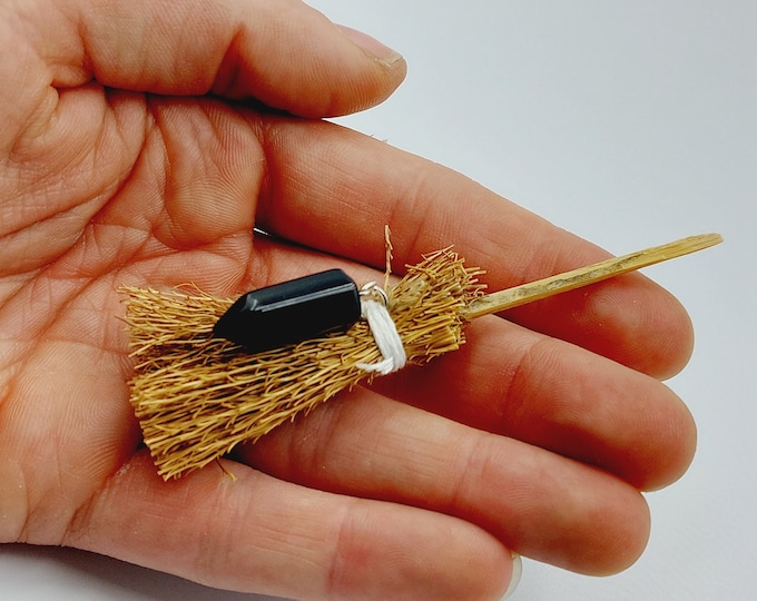 Onyx Crystal Mini Altar Broom
