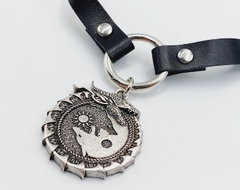 Dragon Ouroboros Yin Yan Pendant