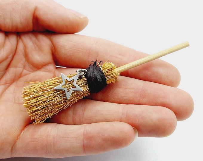Mini Altar Besom with Pentagram Charm