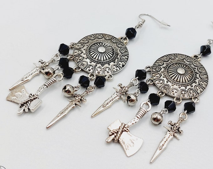 Viking Shieldmaiden Earrings (Walhalla Warrior Earrings)