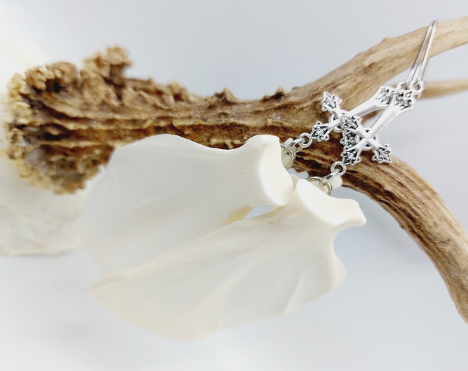 Inverted Cross Bone Earrings