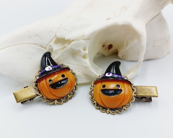 Cute Halloween Pumpkin Hairclip (2 Options - Right or Left side)