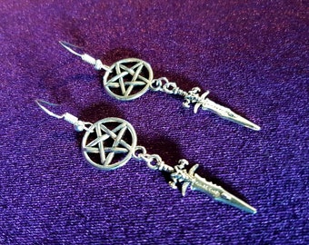 Dark Athame Earrings