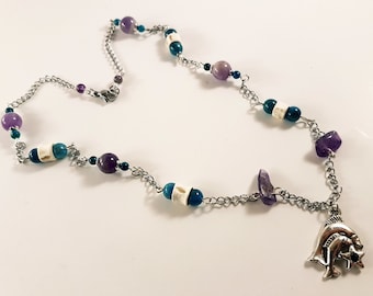 Pisces Gemstone Zodiac Necklace