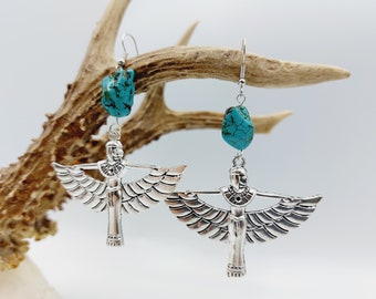 Isis Turquoise Rock Priestess Earrings