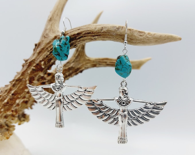 Isis Turquoise Rock Priestess Earrings