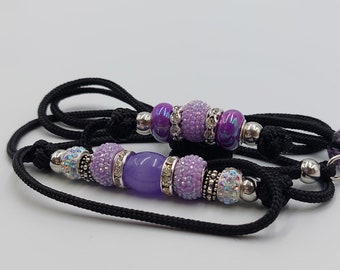 Showlead with Chalcedony Crystal & Rhinestone Beads - (Small Dog Breeds)