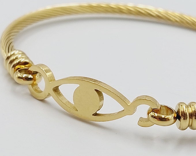 Eye Bangle Bracelet (Stainless Steel)