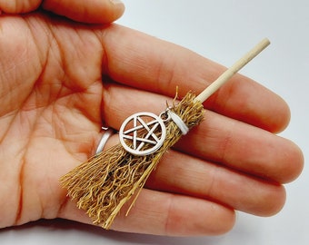 Mini Altar Besom with Pentagram Charm