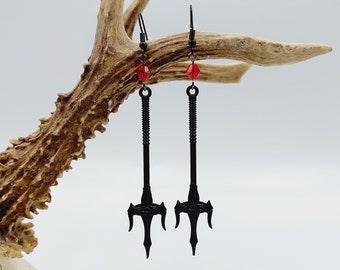 Black Spear Earrings