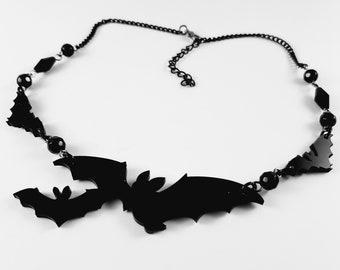 Flyings Bats Tradgoth Necklace