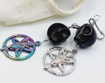 Baphomet Dog or Cat Collar Charm ( Clip On / Add On)