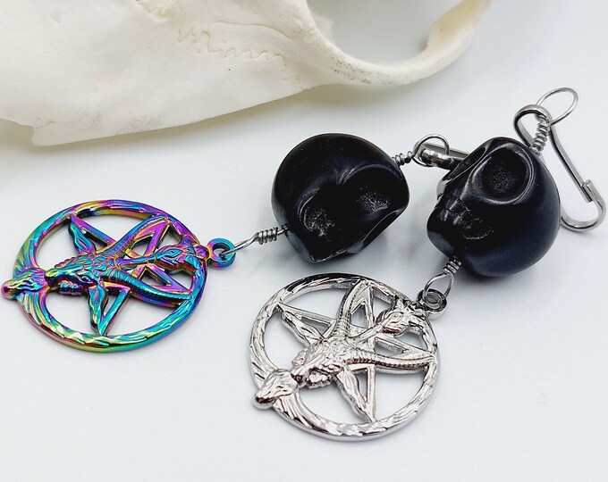 Baphomet Dog or Cat Collar Charm ( Clip On / Add On)