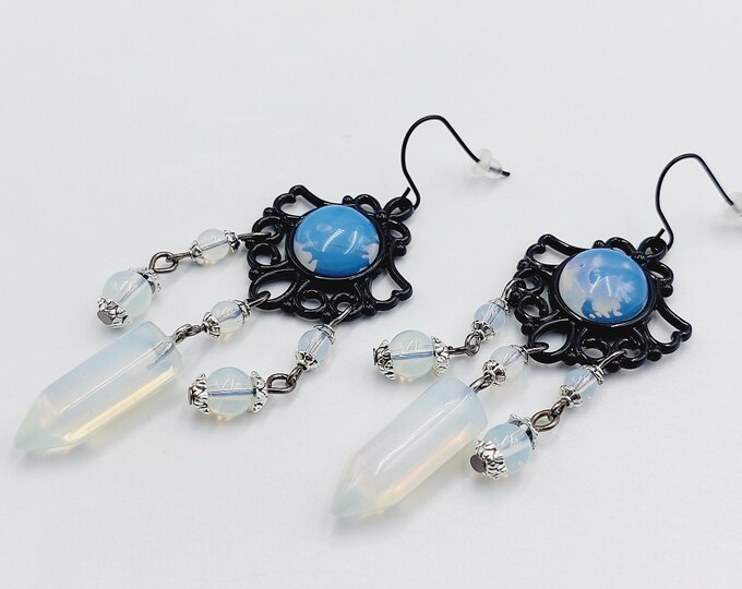Victorian Gothic Opalite Earrings