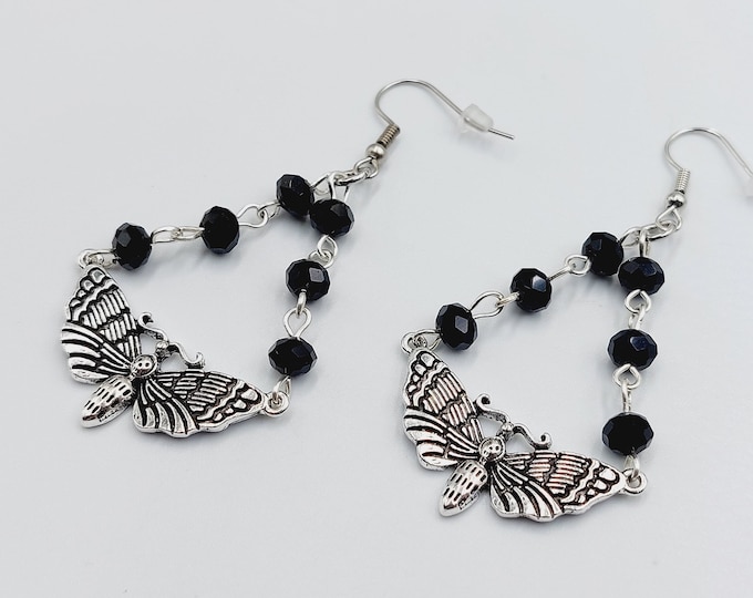 Death's-head Hawkmoth Earrings