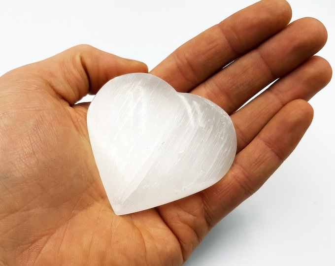 Selenite Crystal Healing Heart
